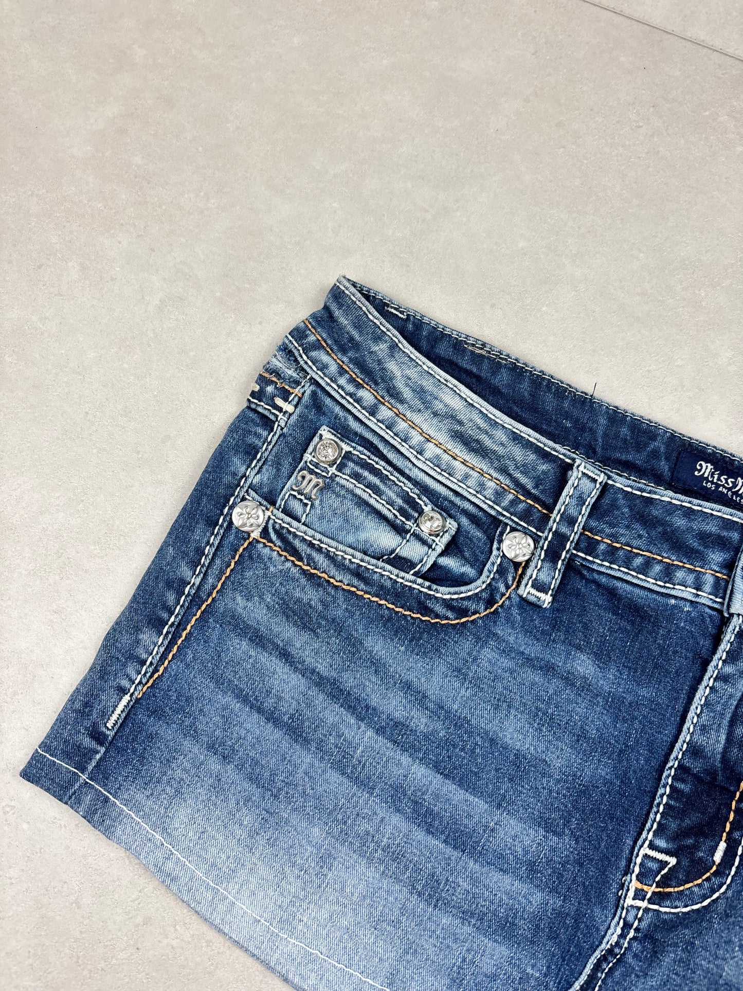 Miss Me Denim Mini Skirt · W32