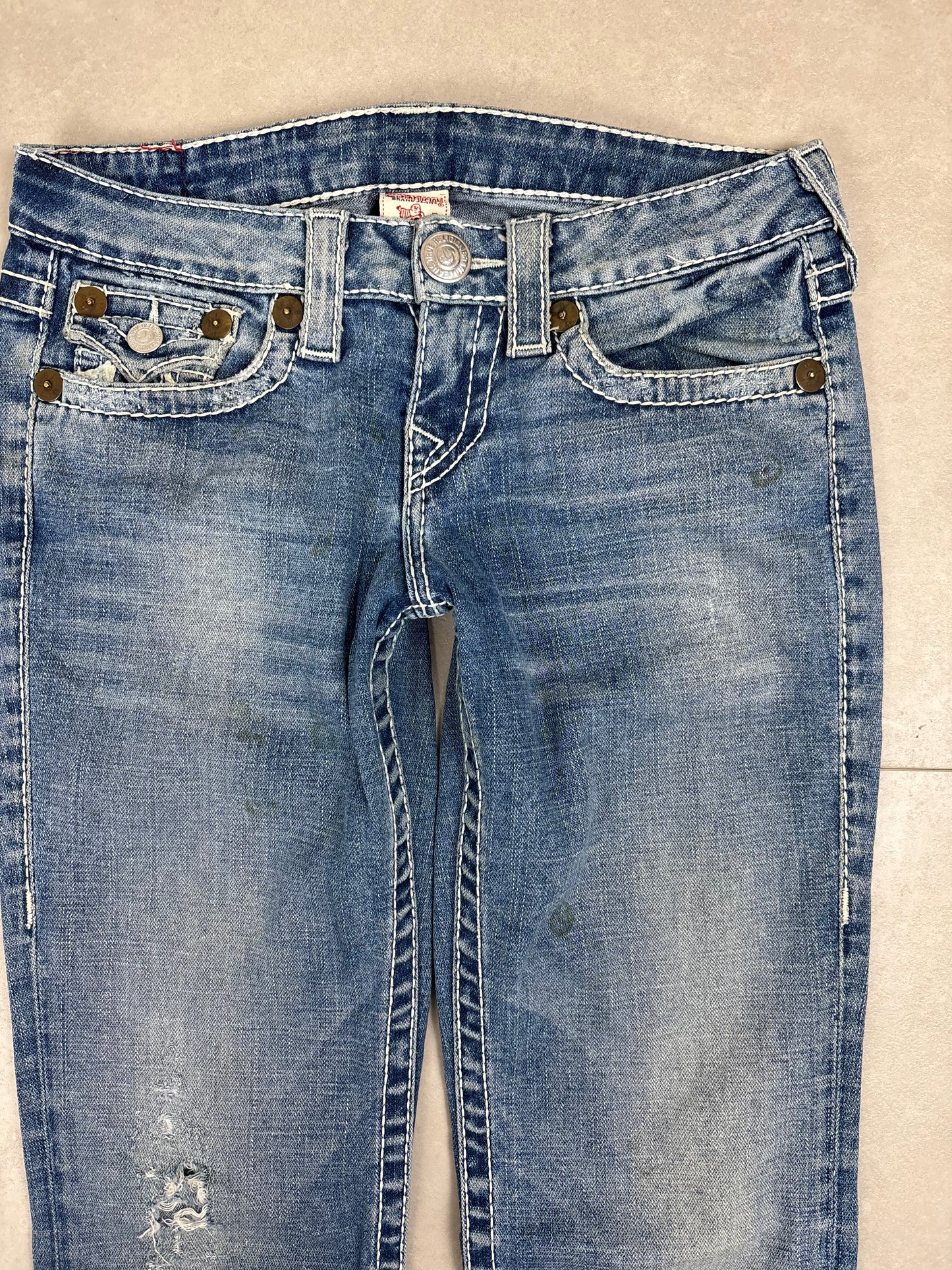 True Religion Flare Low Waist Bootcut Jeans · W25