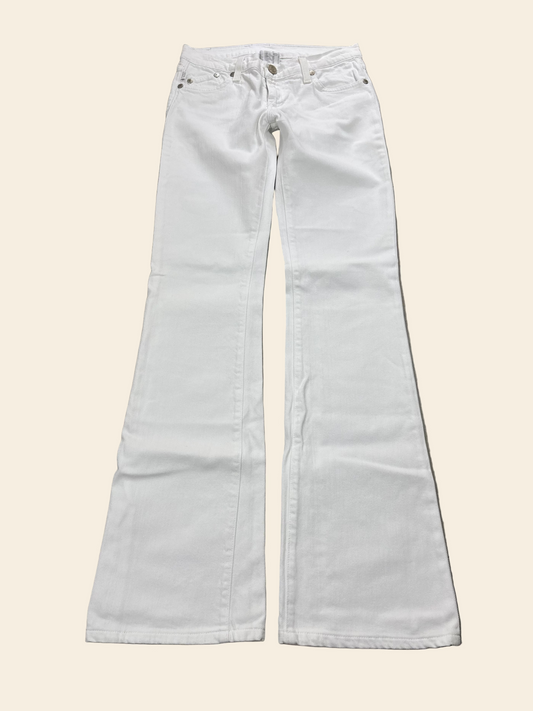 Victoria Beckham Low Waist Flared Jeans Weiß · W26