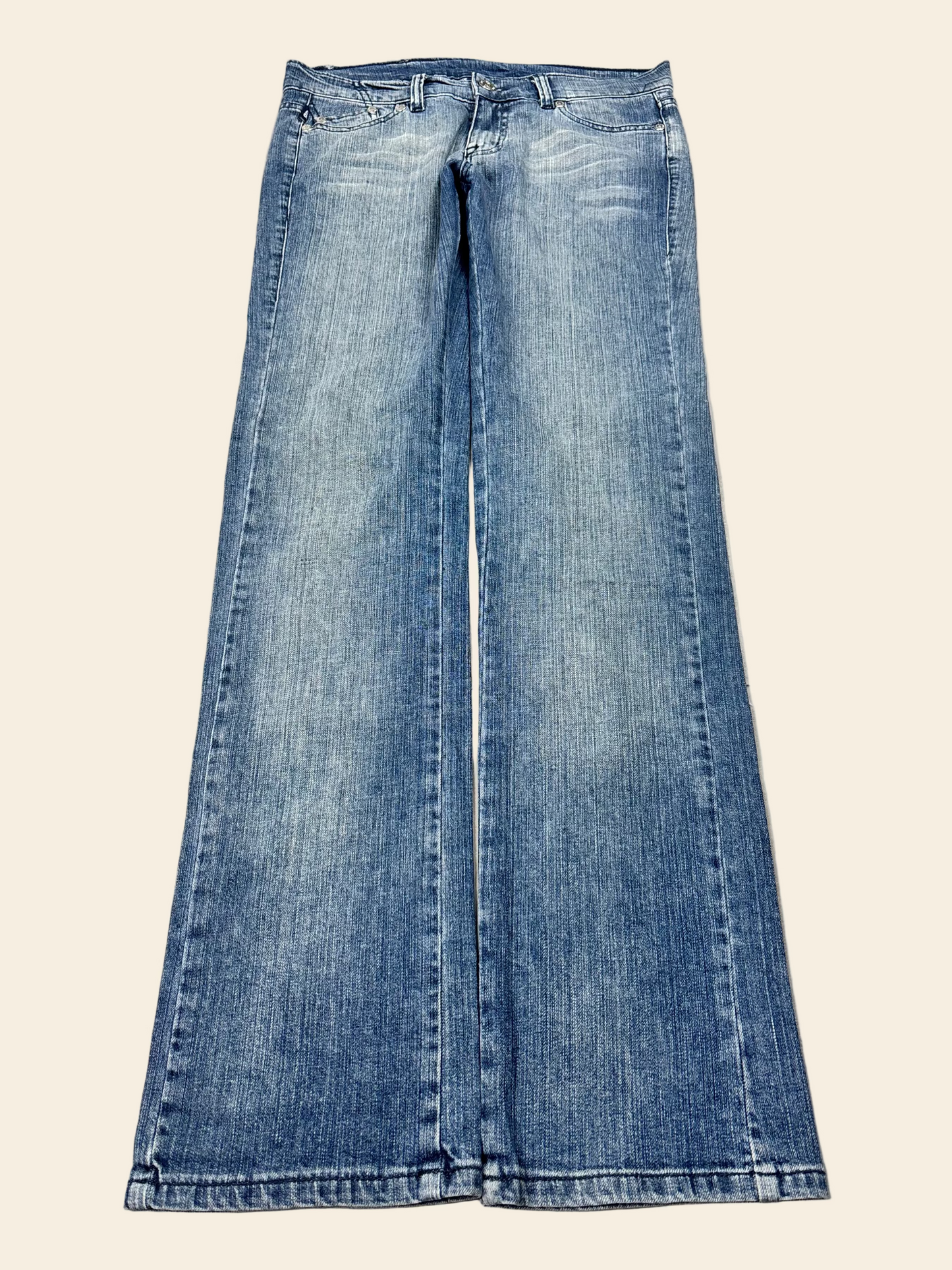 Victoria Beckham Low Waist Straight-Leg Bootcut Jeans Blau · W30