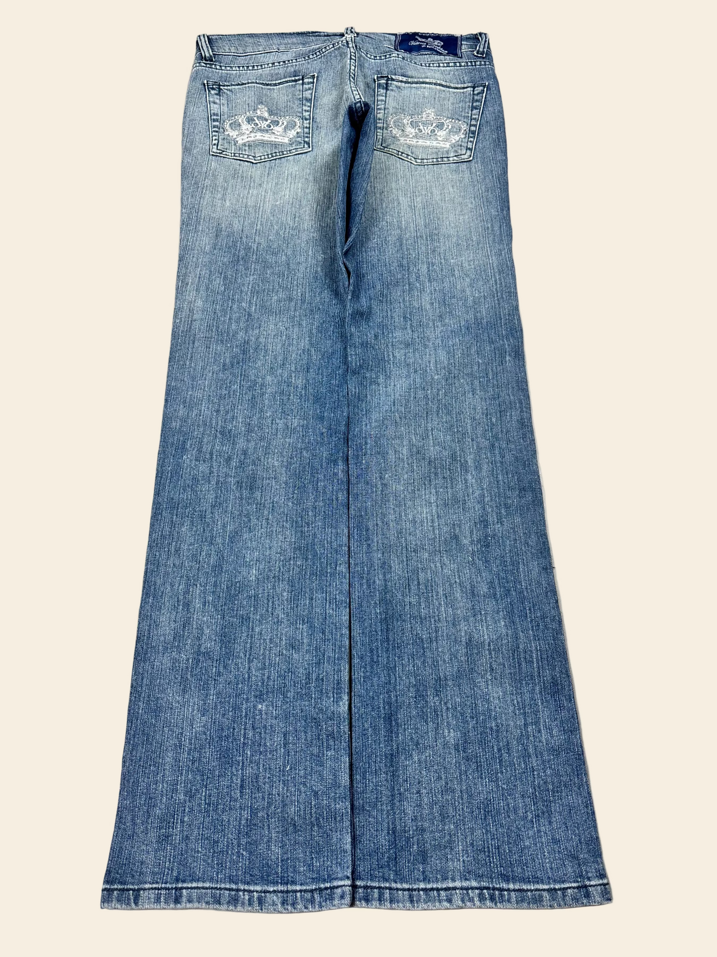 Victoria Beckham Low Waist Straight-Leg Bootcut Jeans Blau · W30