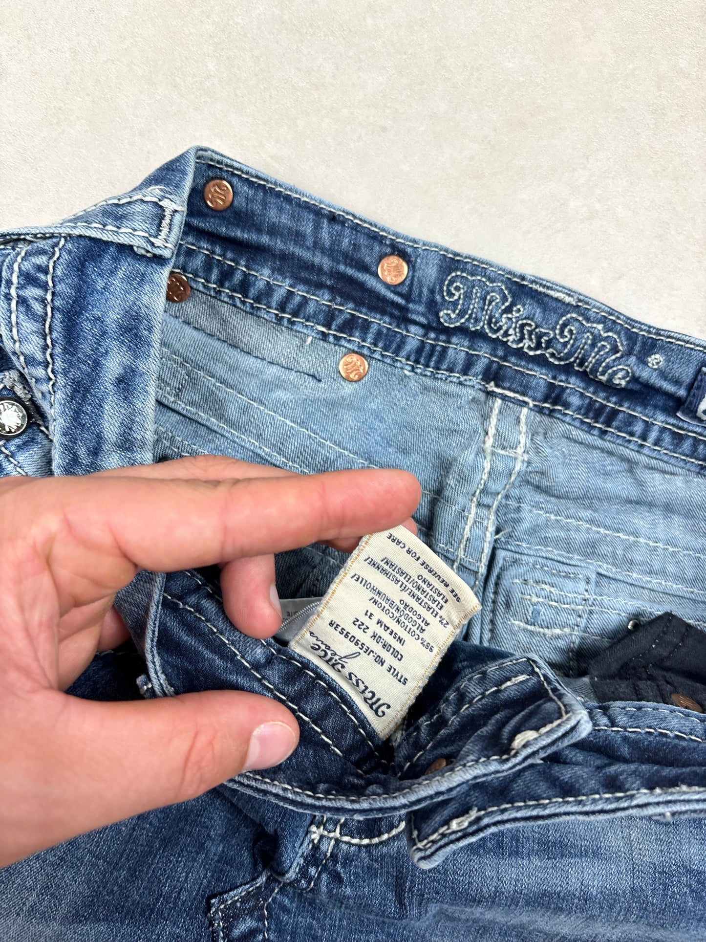Miss Me Denim Mini Skirt · W28