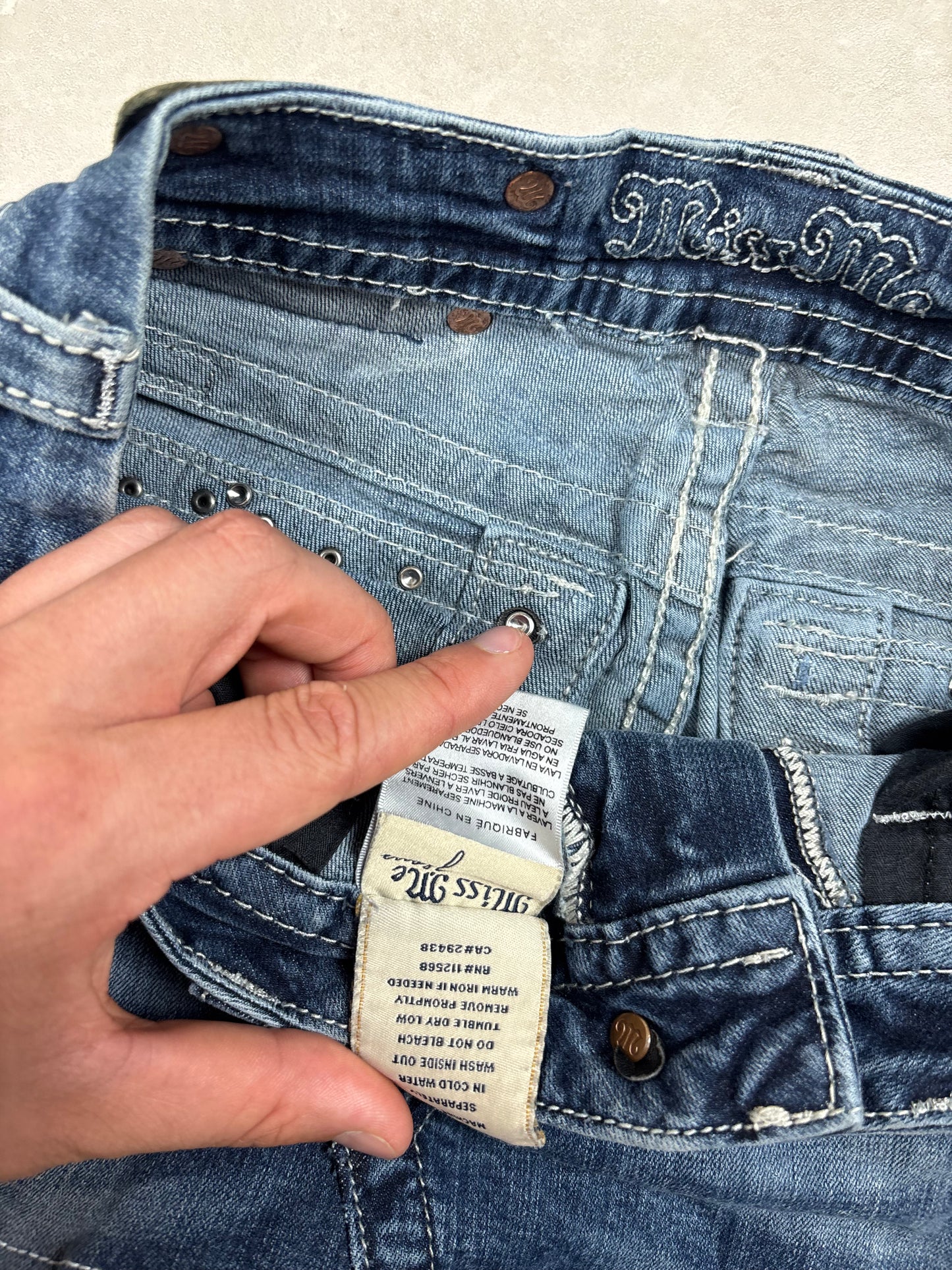 Miss Me Denim Mini Skirt · W28