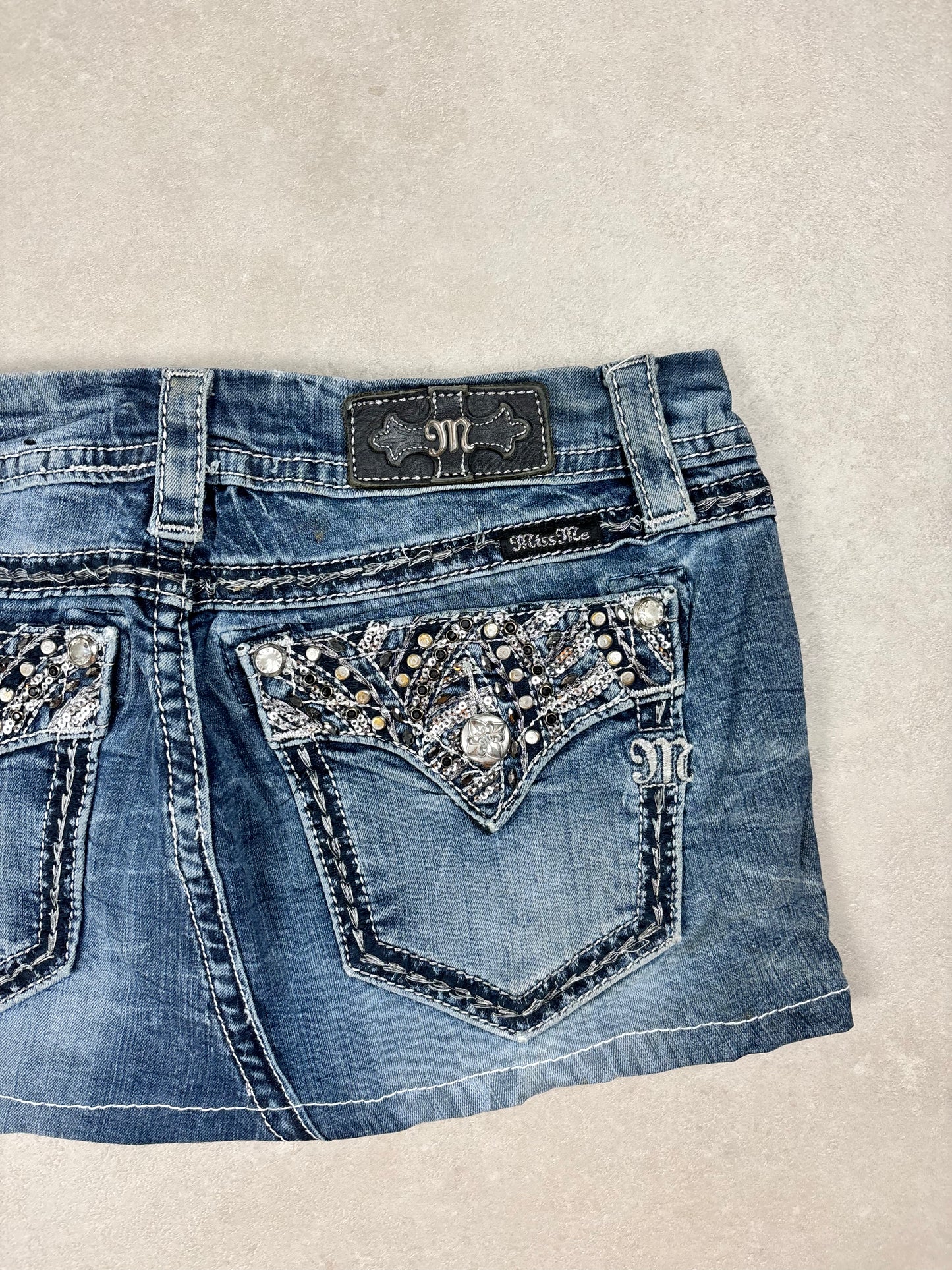 Miss Me Denim Mini Skirt · W31