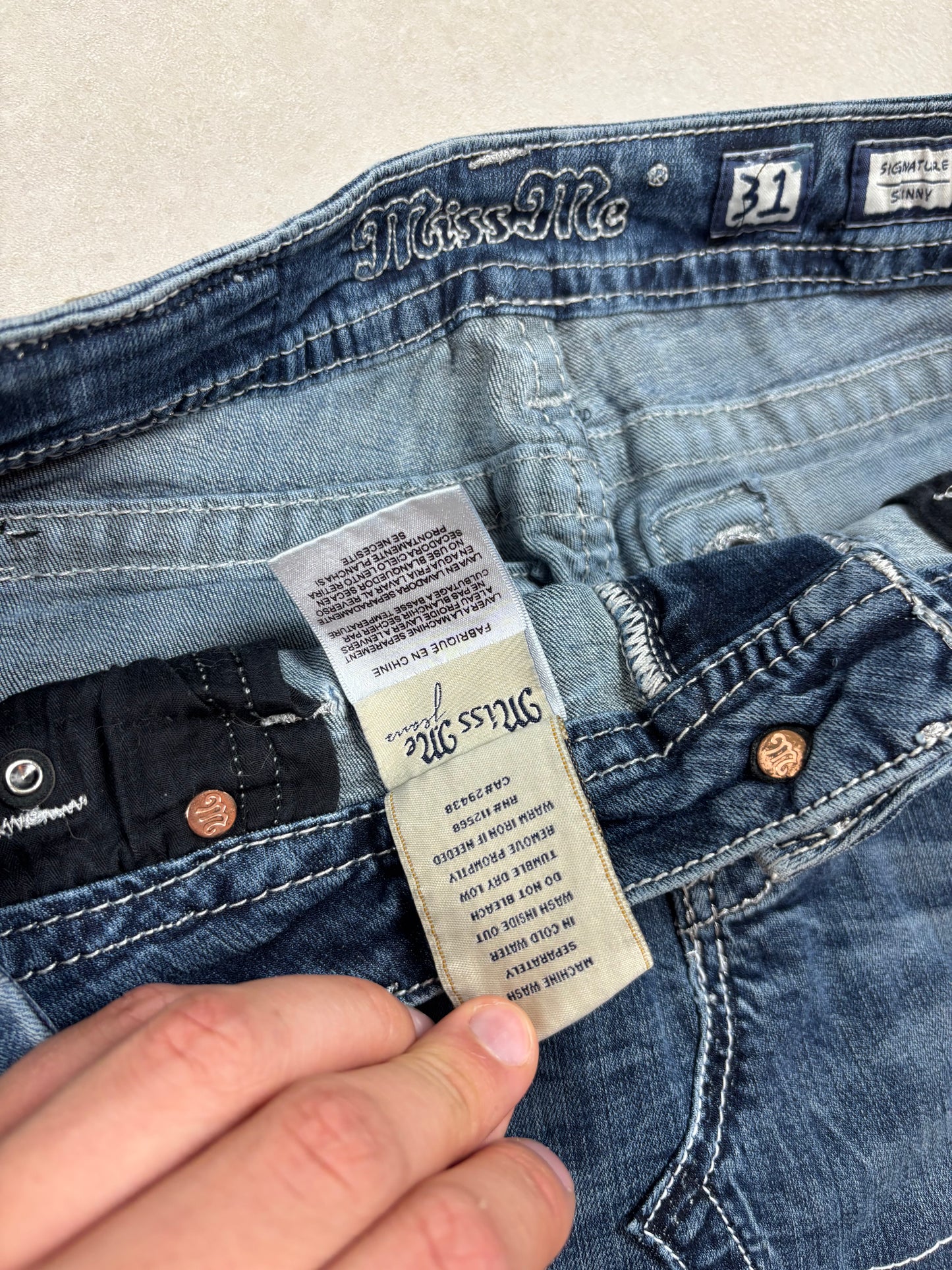 Miss Me Denim Mini Skirt · W31