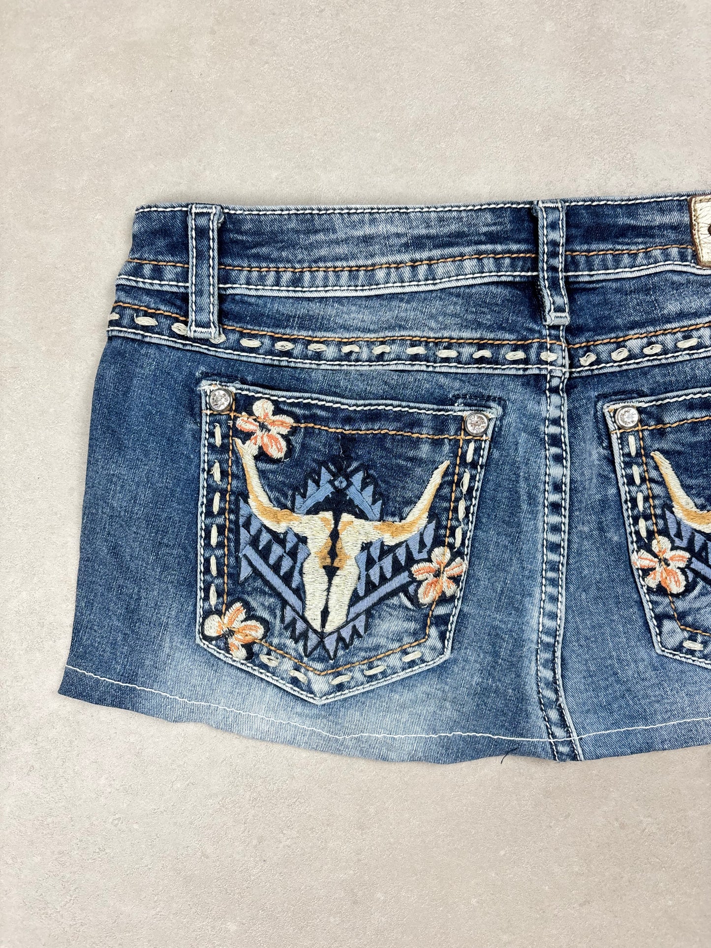 Miss Me Denim Mini Skirt · W32