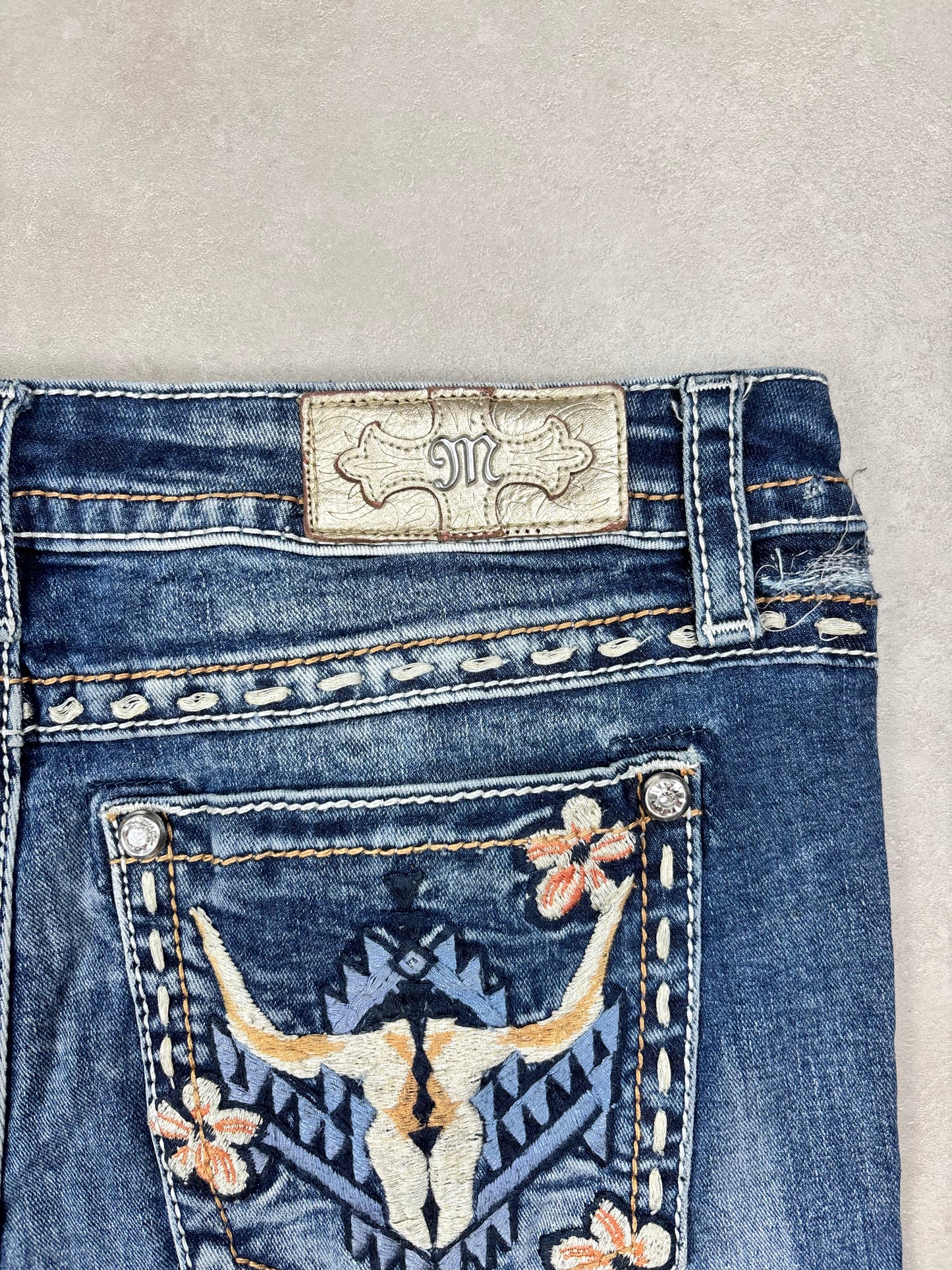 Miss Me Denim Mini Skirt · W32