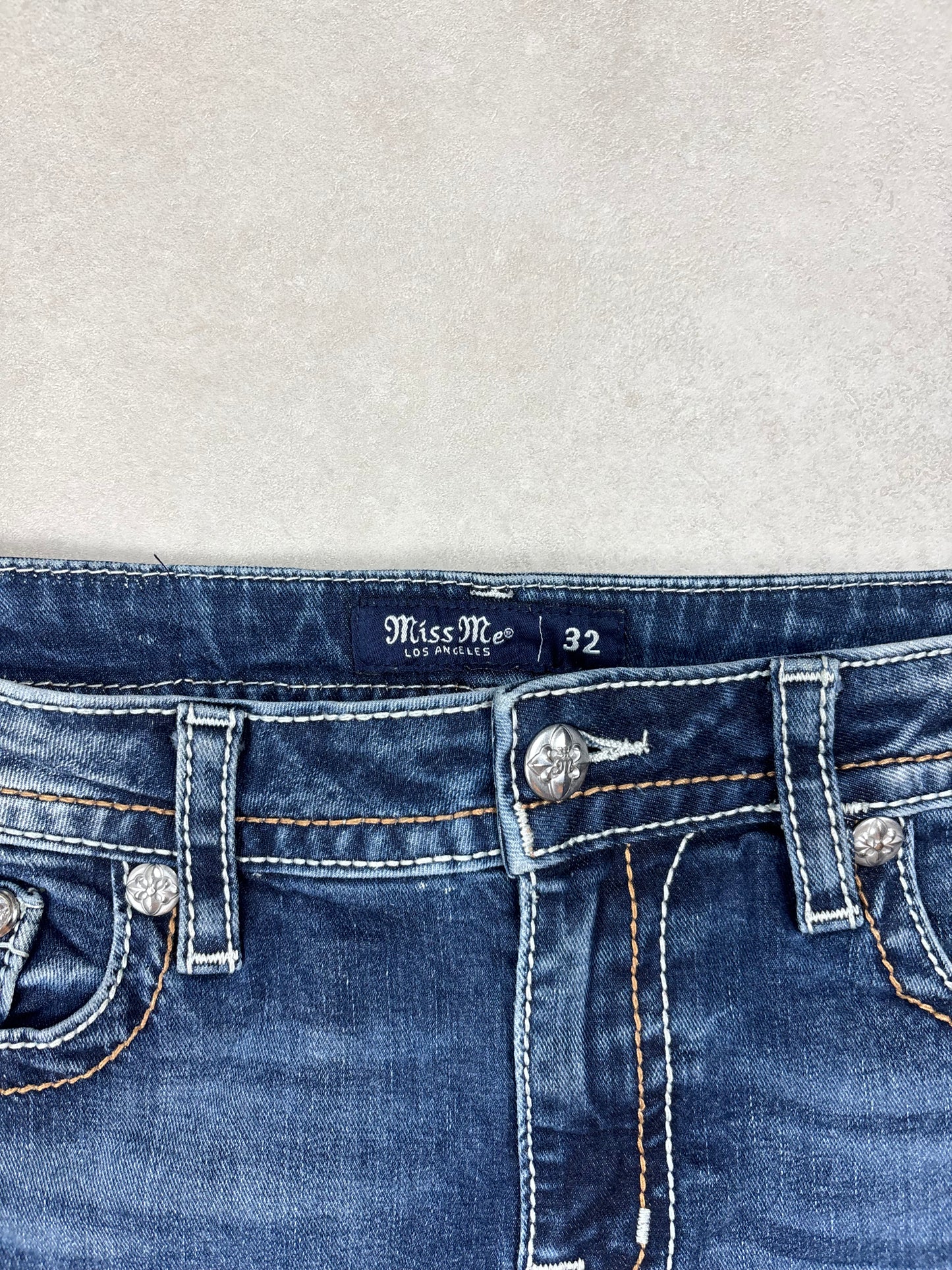 Miss Me Denim Mini Skirt · W32