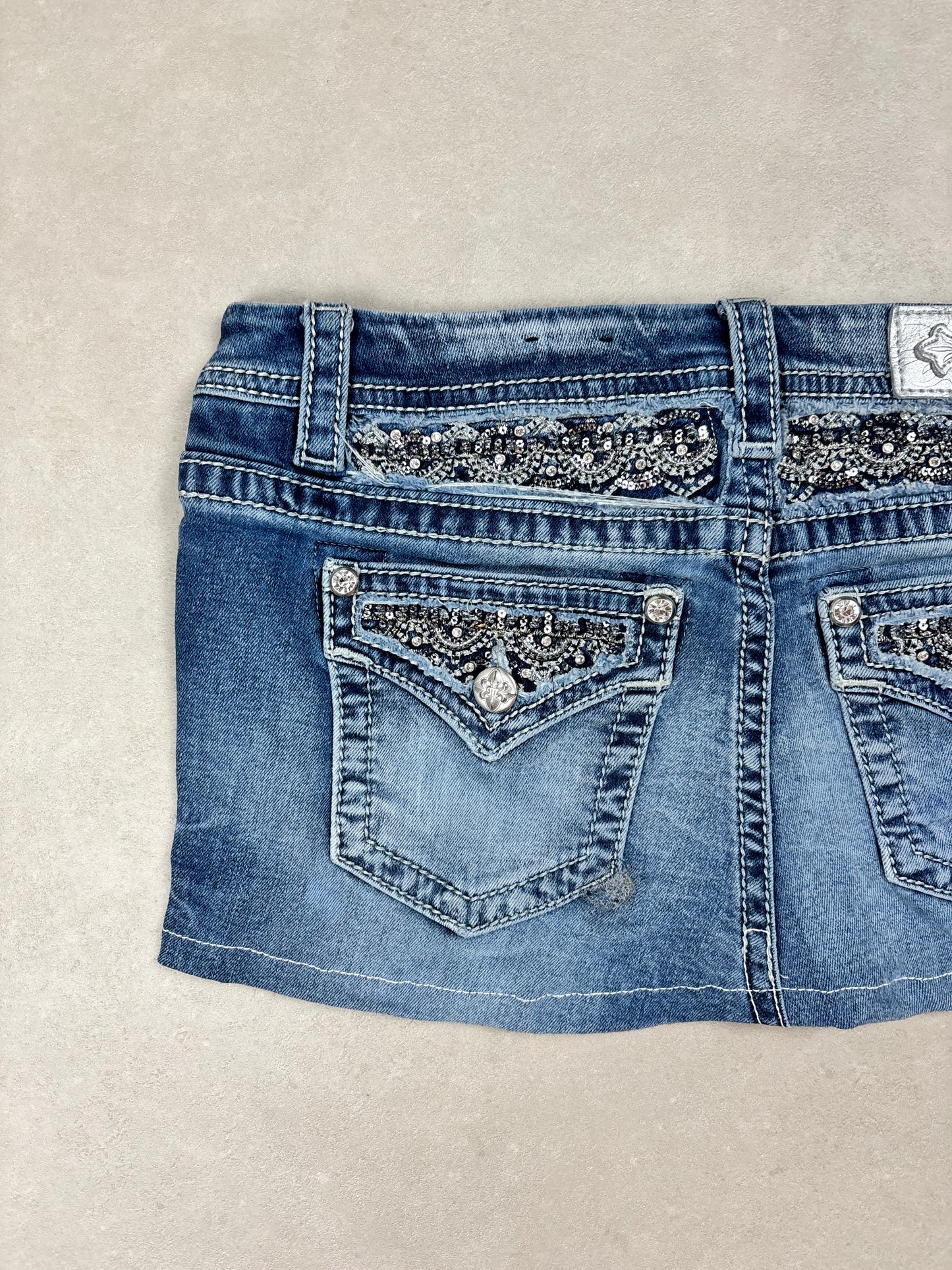 Miss Me Denim Mini Skirt · W30