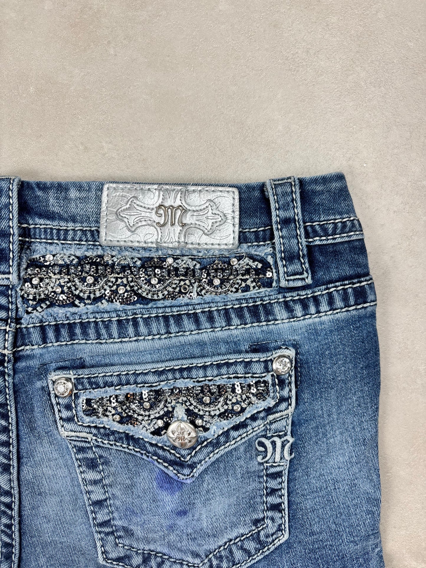 Miss Me Denim Mini Skirt · W30