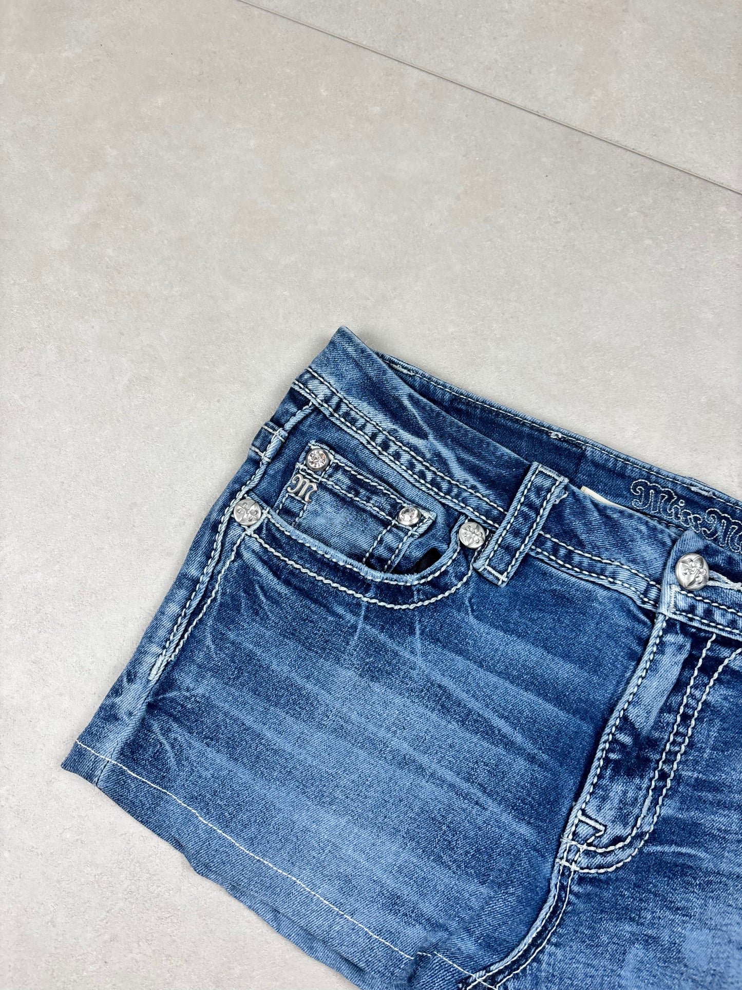 Miss Me Denim Mini Skirt · W30