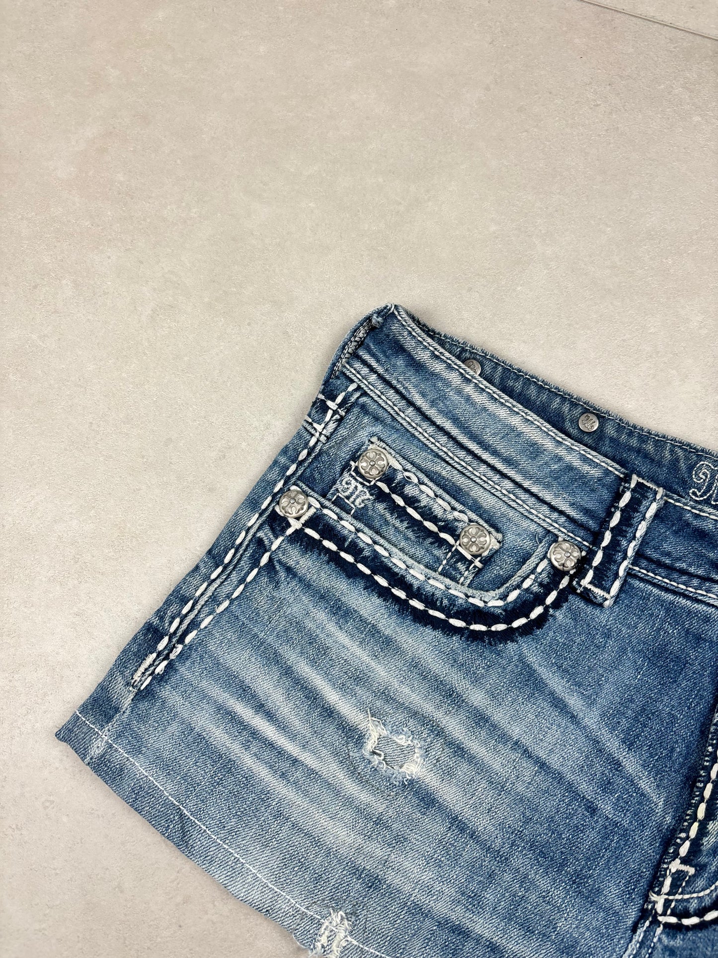 Miss Me Denim Mini Skirt · W27