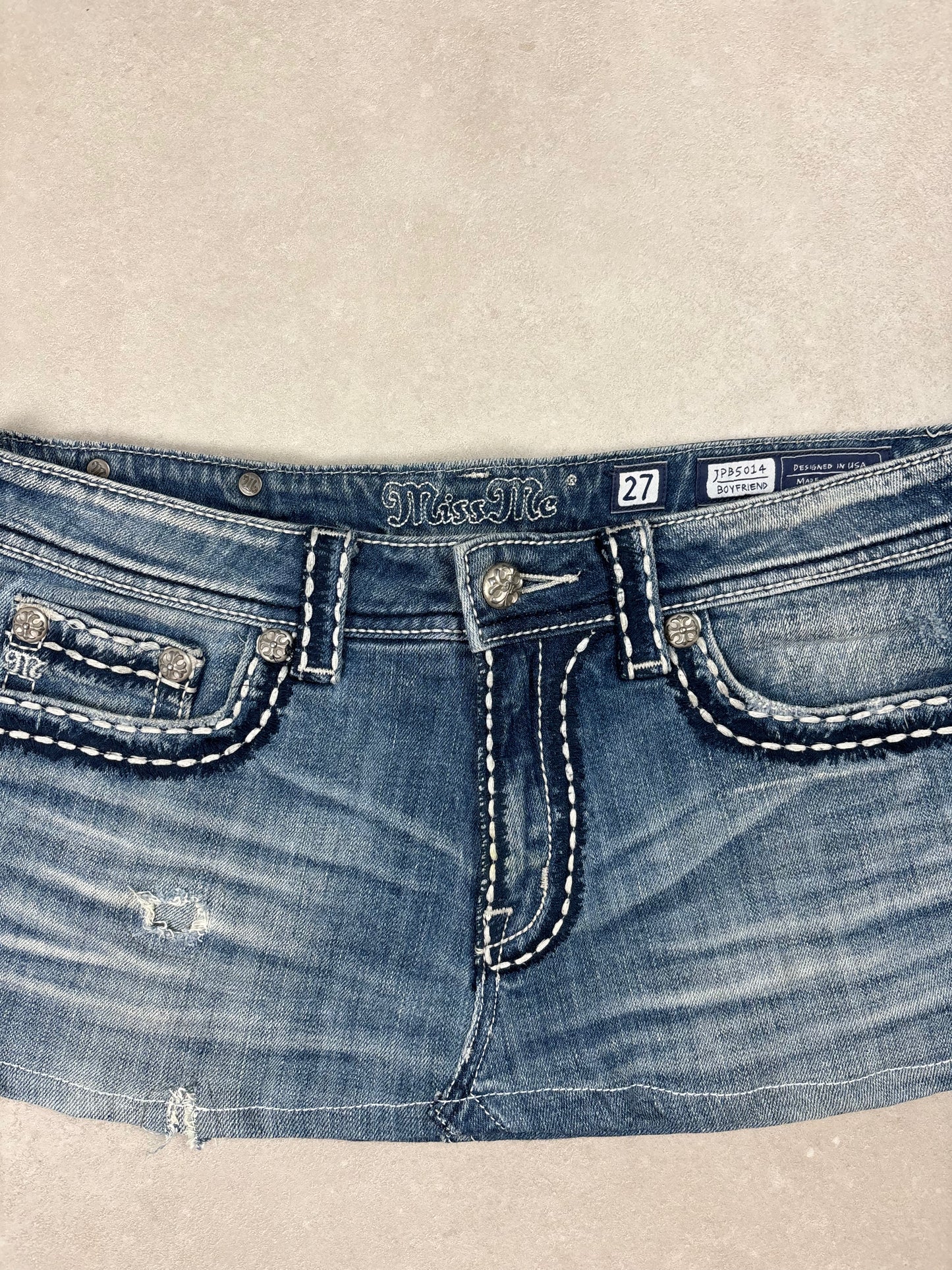 Miss Me Denim Mini Skirt · W27