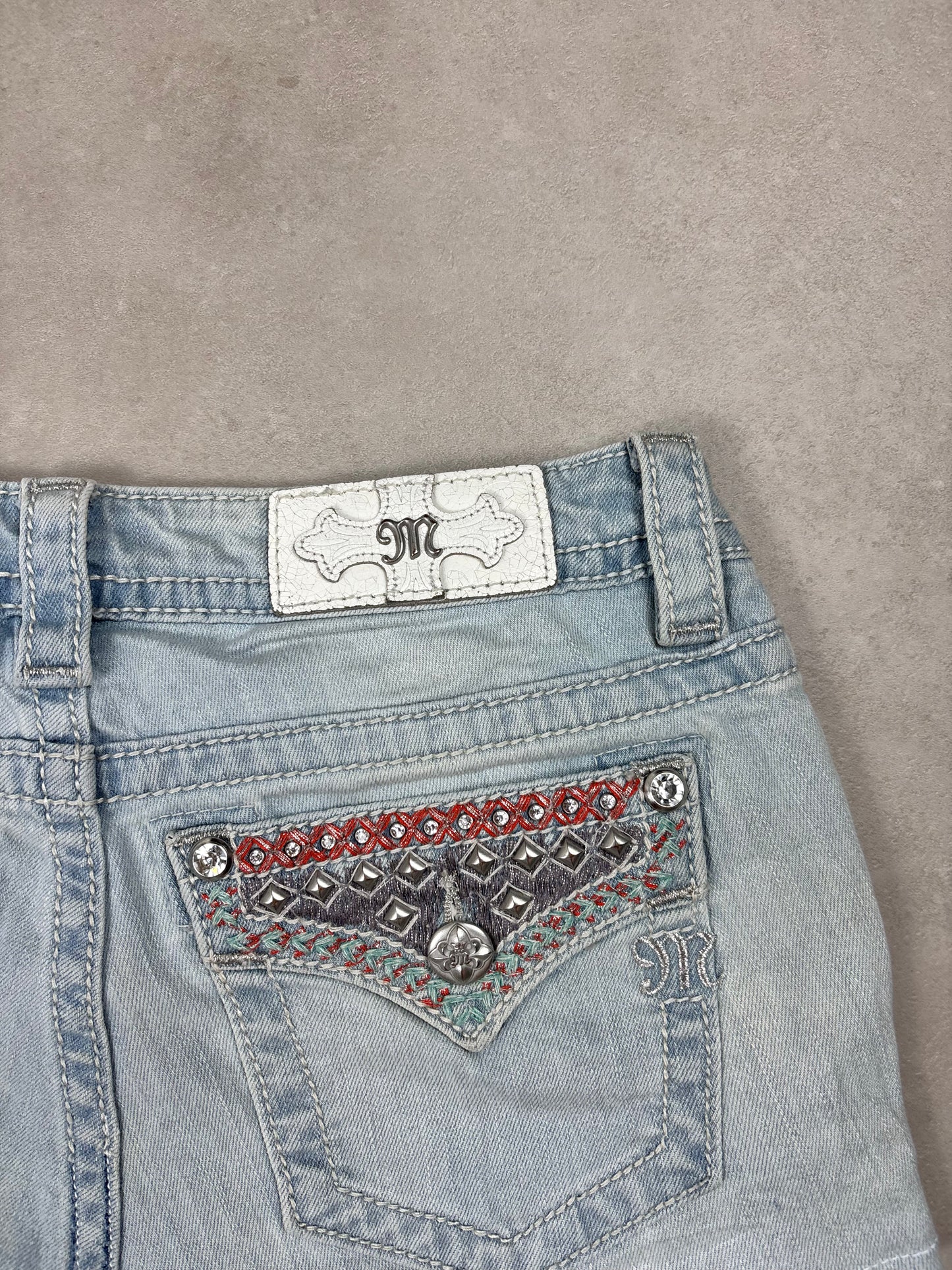 Miss Me Low Waist Mini Skirt Hellblau · W26