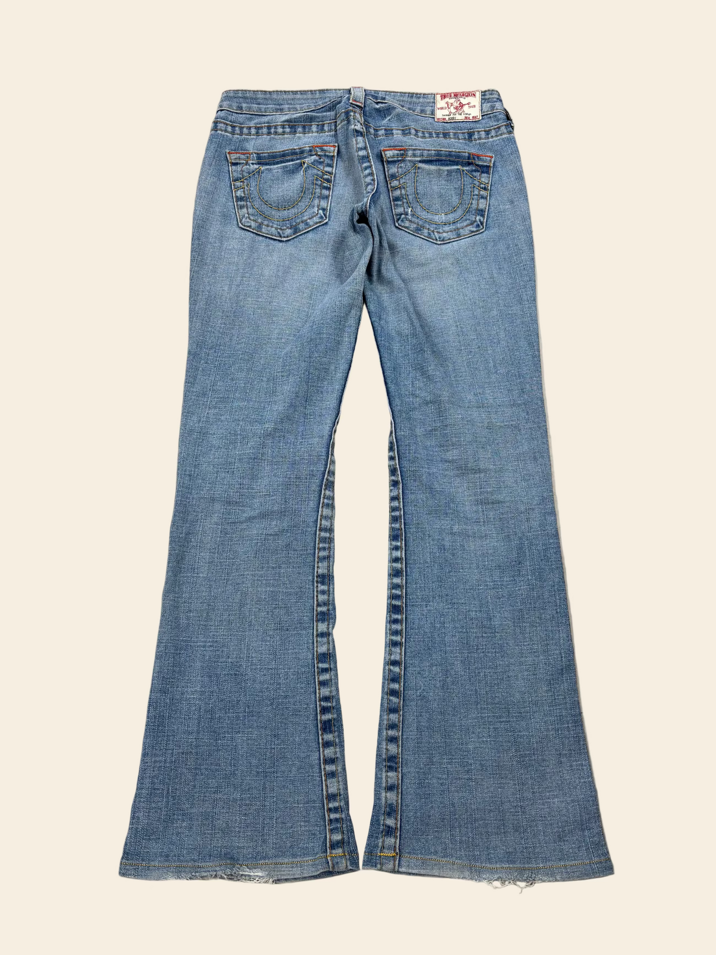 True Religion Low Waist Flare Bootcut Jeans Blau · W28