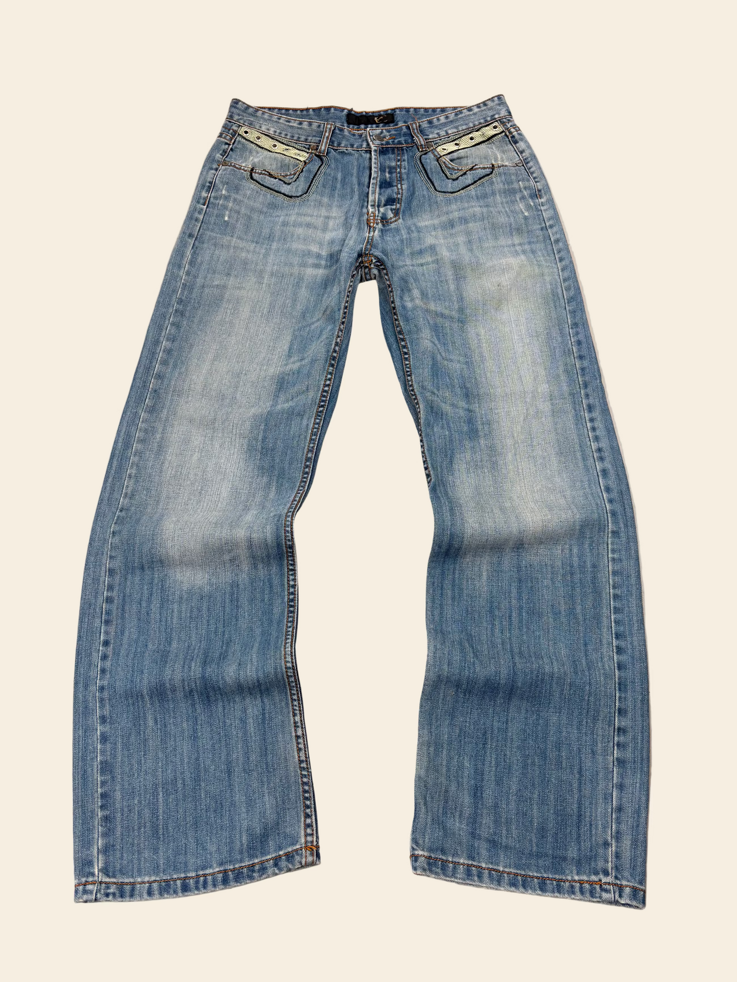 Just Cavalli Big Print Straight-Leg Jeans · W32