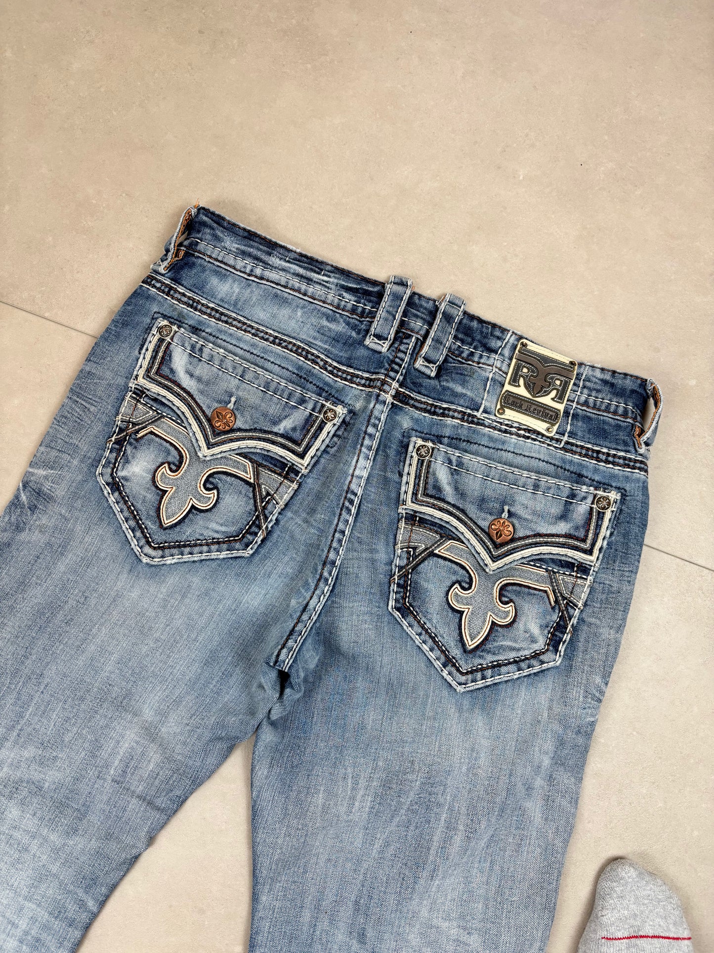 Rock Revival Baggy Bootcut Jeans · W36