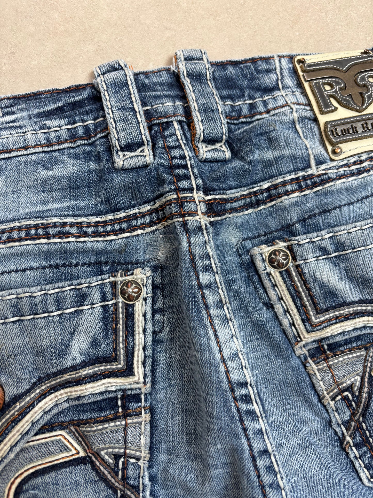 Rock Revival Baggy Bootcut Jeans · W36
