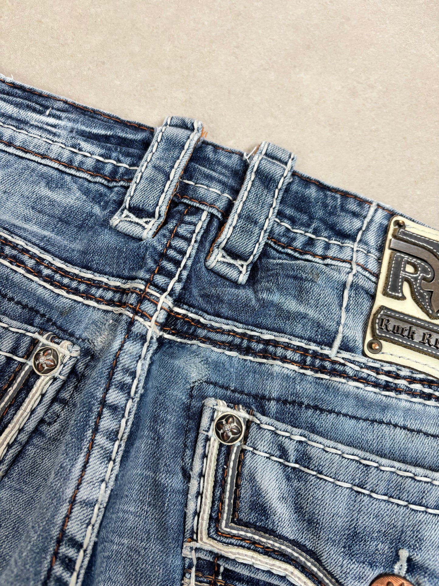 Rock Revival Baggy Bootcut Jeans · W36