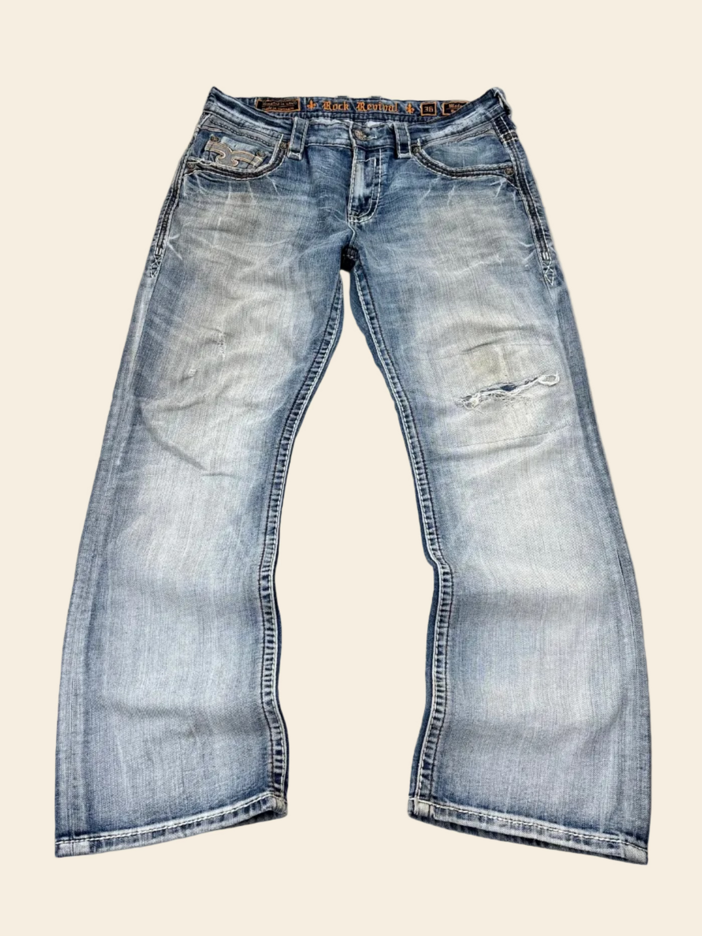 Rock Revival Baggy Bootcut Jeans · W36