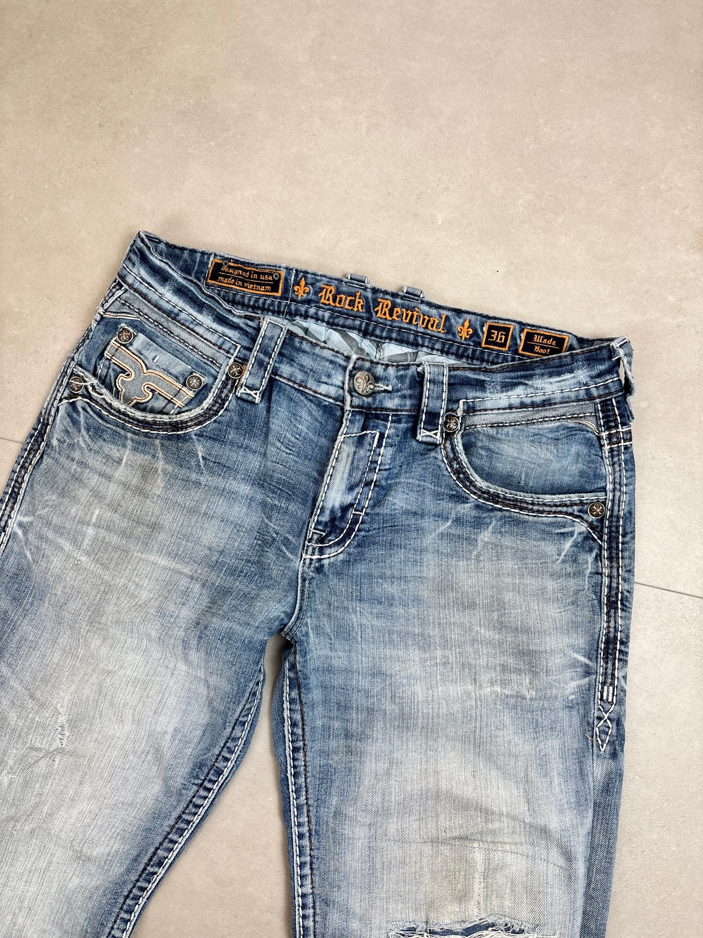 Rock Revival Baggy Bootcut Jeans · W36
