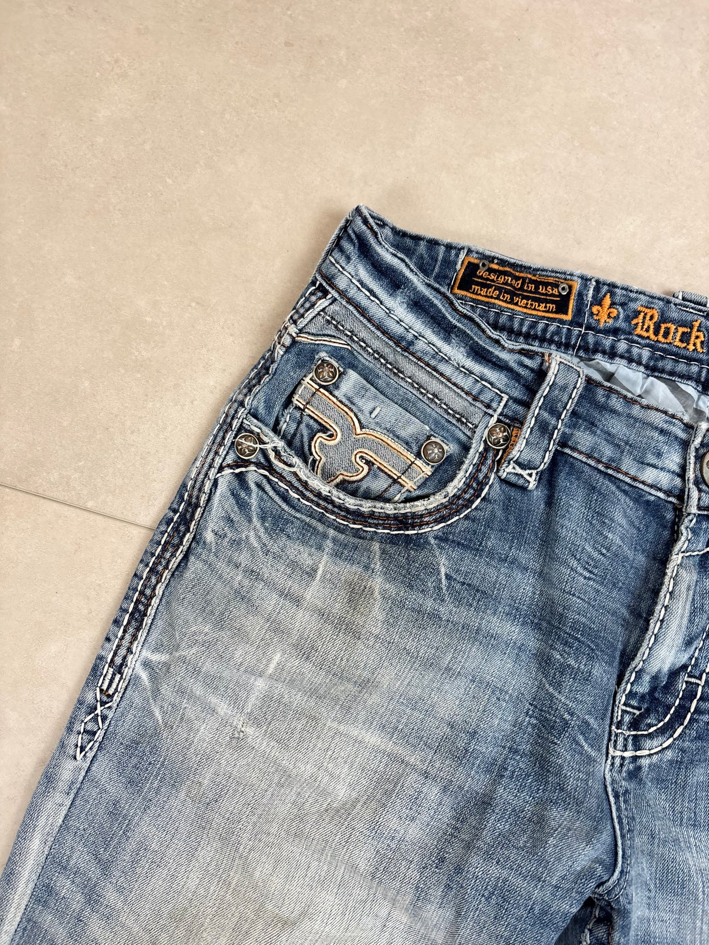 Rock Revival Baggy Bootcut Jeans · W36