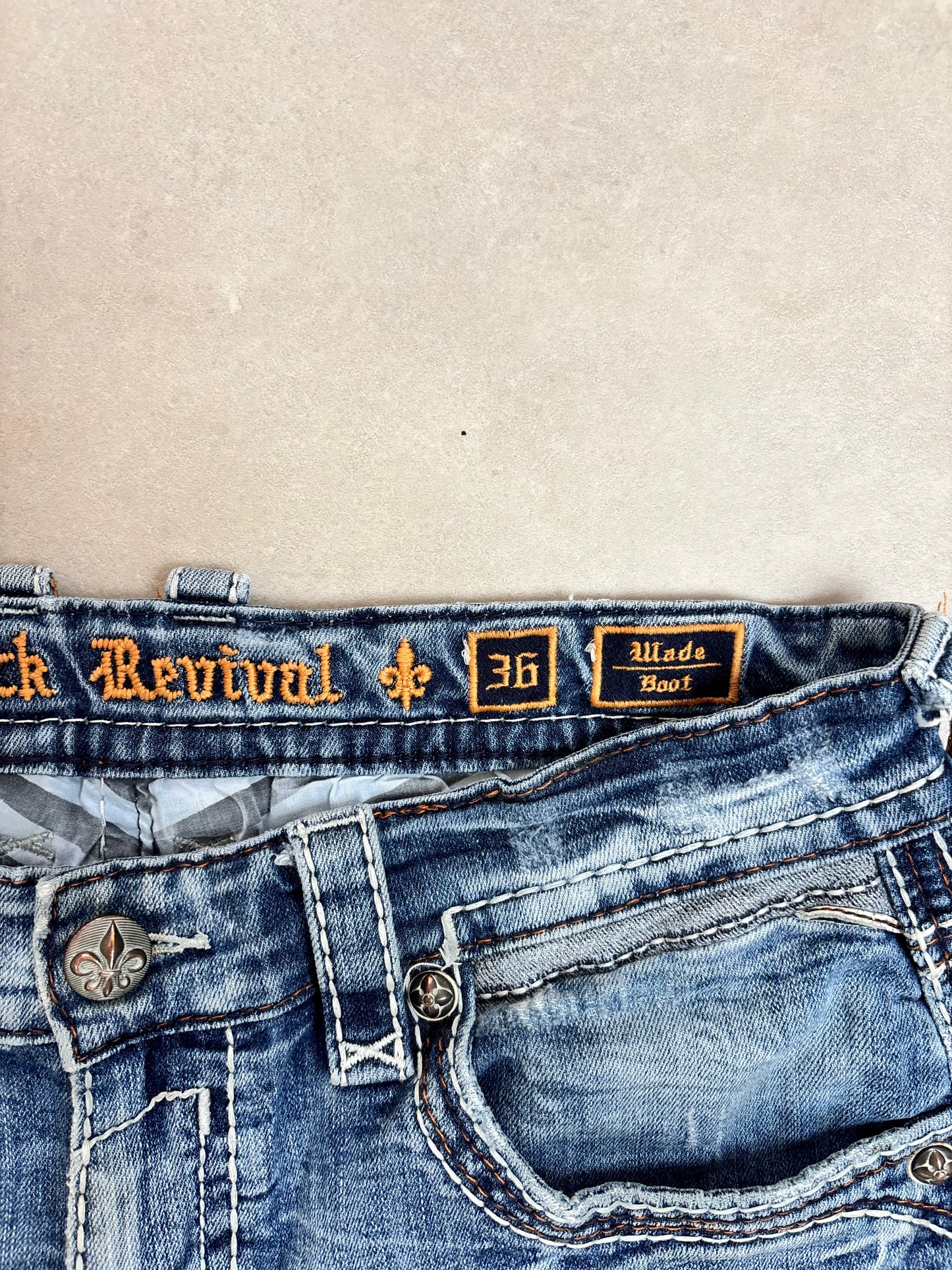 Rock Revival Baggy Bootcut Jeans · W36