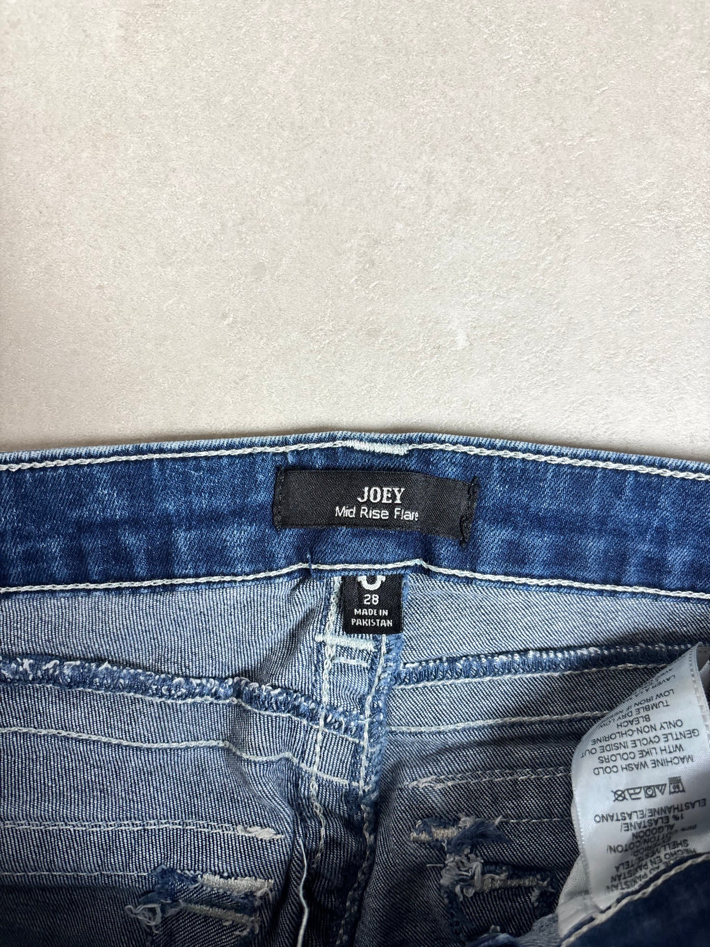 True Religion Mid Waist Flare Bootcut Jeans Blau/Dunkelblau · W28