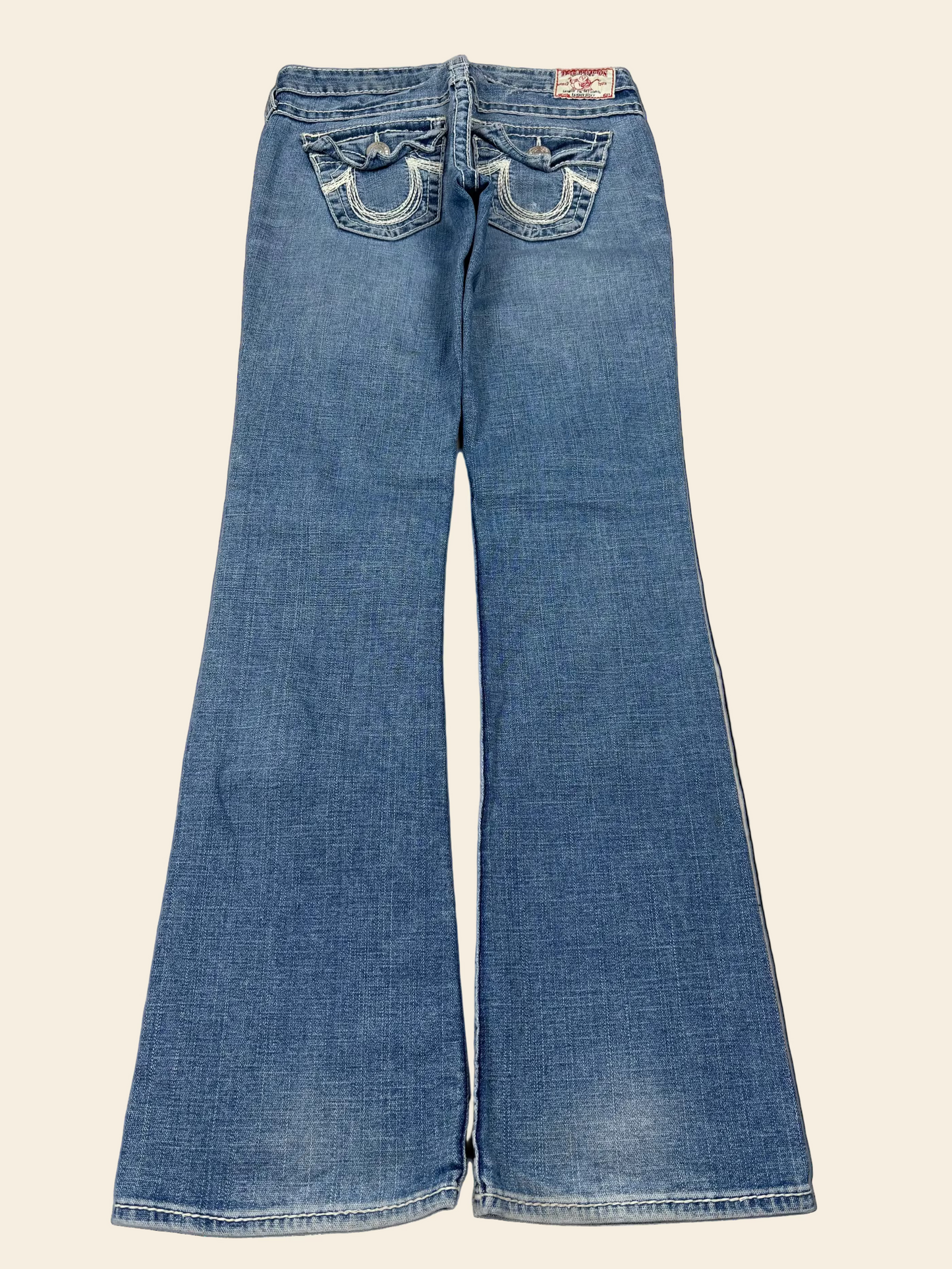 True Religion Flare Low Waist Bootcut Jeans · W25