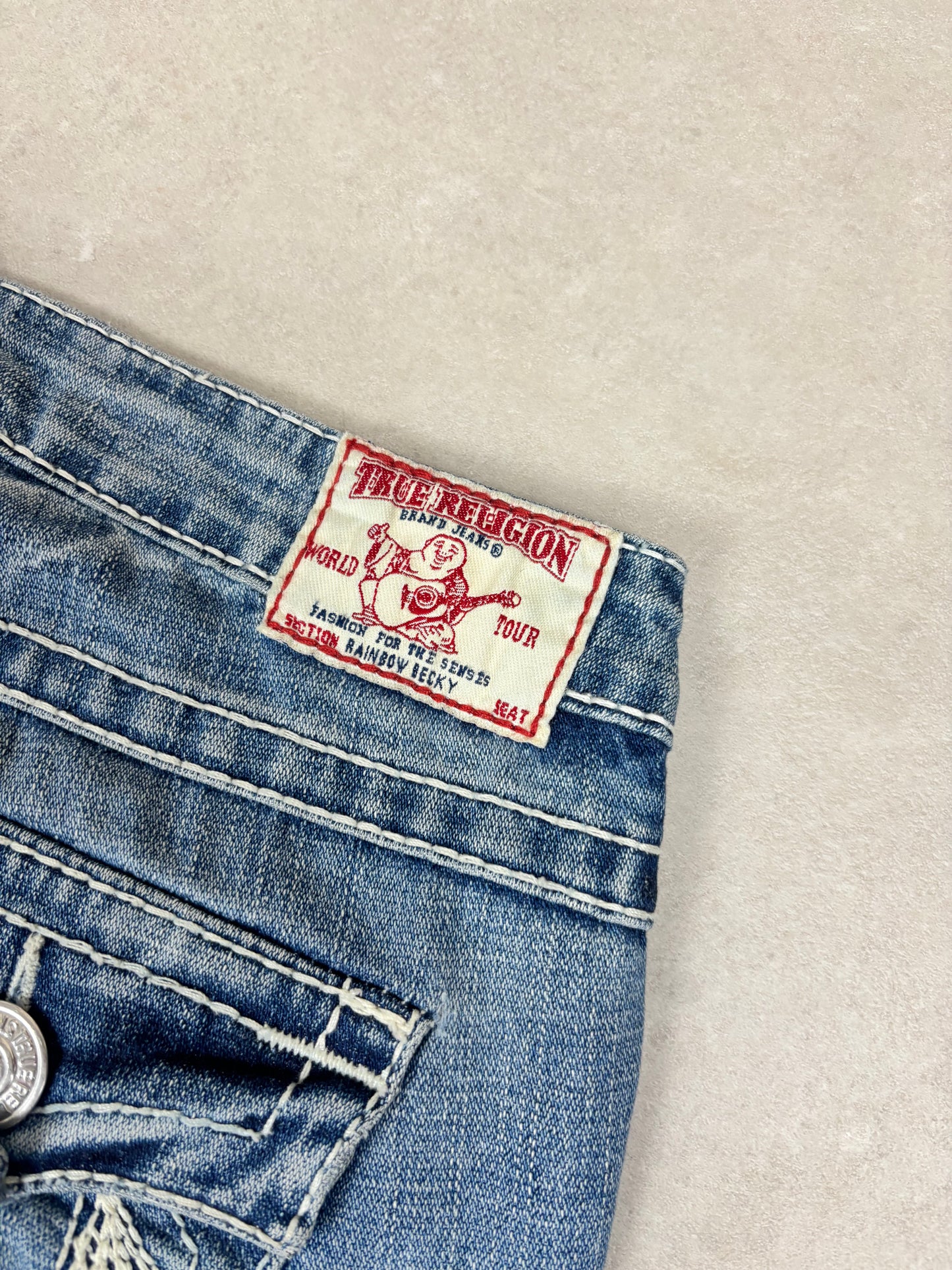 True Religion Flare Low Waist Bootcut Jeans · W25