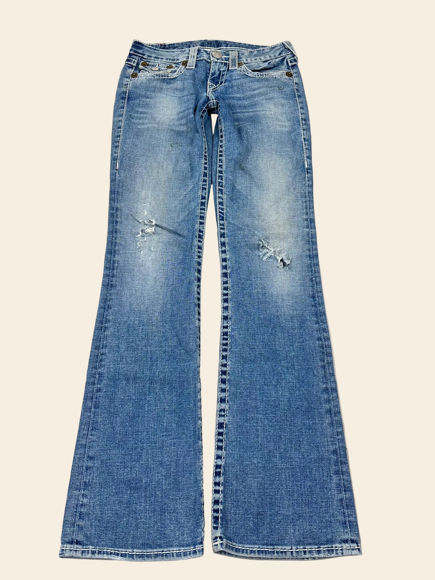 True Religion Flare Low Waist Bootcut Jeans · W25