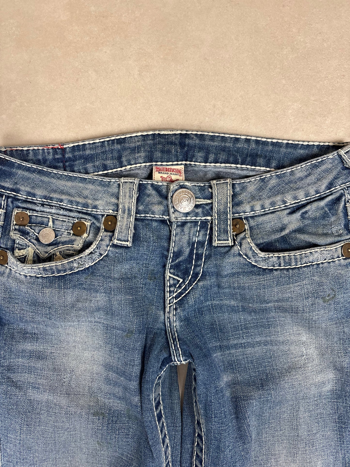 True Religion Flare Low Waist Bootcut Jeans · W25