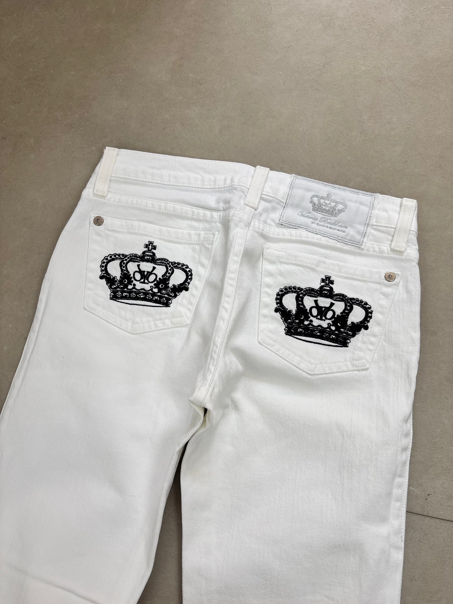 Victoria Beckham Low Waist Flared Jeans White · W26