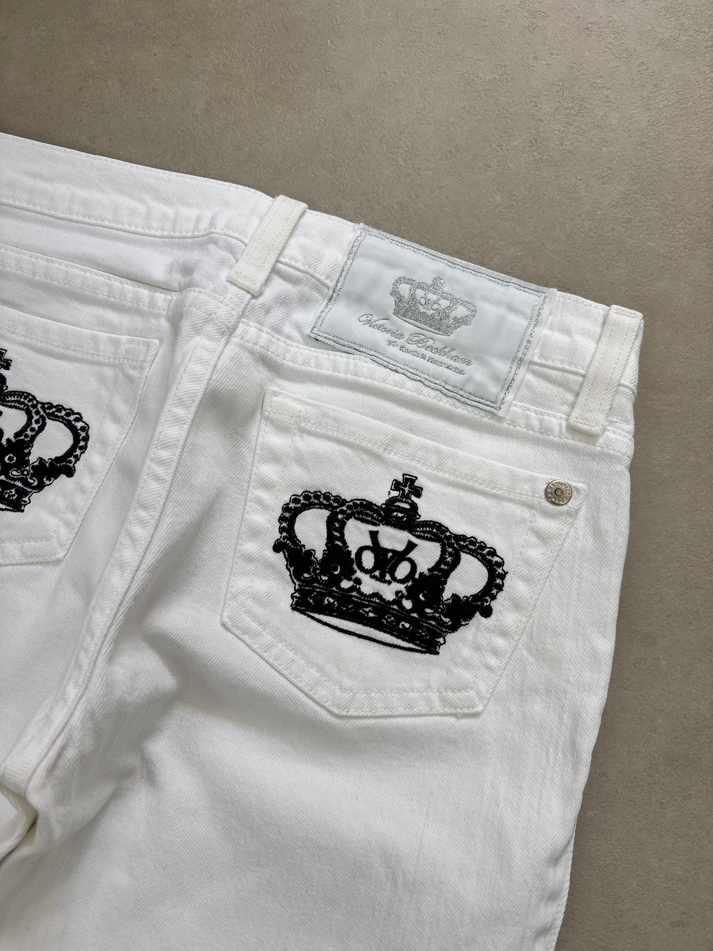 Victoria Beckham Low Waist Flared Jeans White · W26