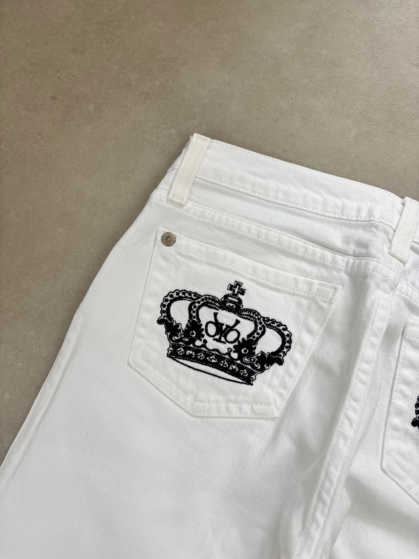 Victoria Beckham Low Waist Flared Jeans White · W26