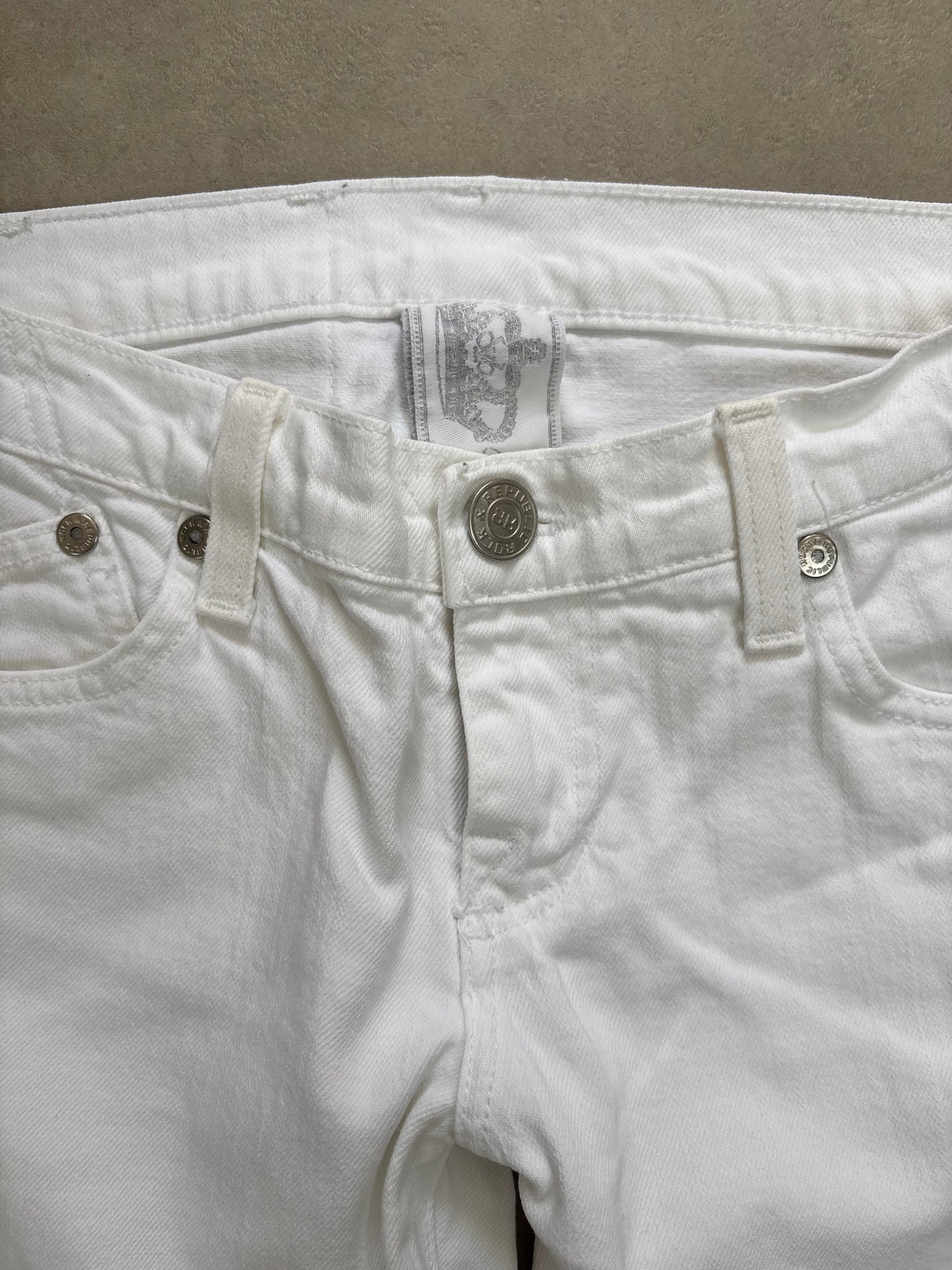 Victoria Beckham Low Waist Flared Jeans White · W26