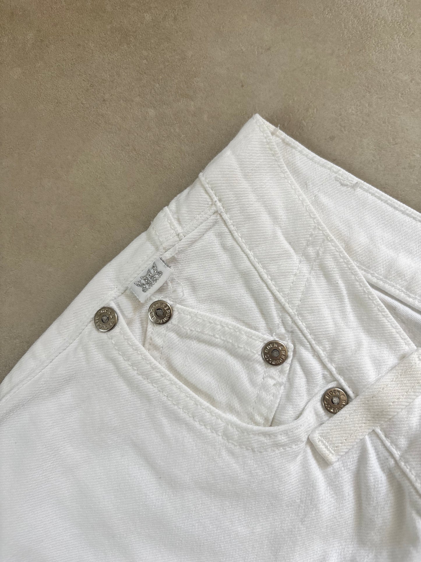 Victoria Beckham Low Waist Flared Jeans White · W26