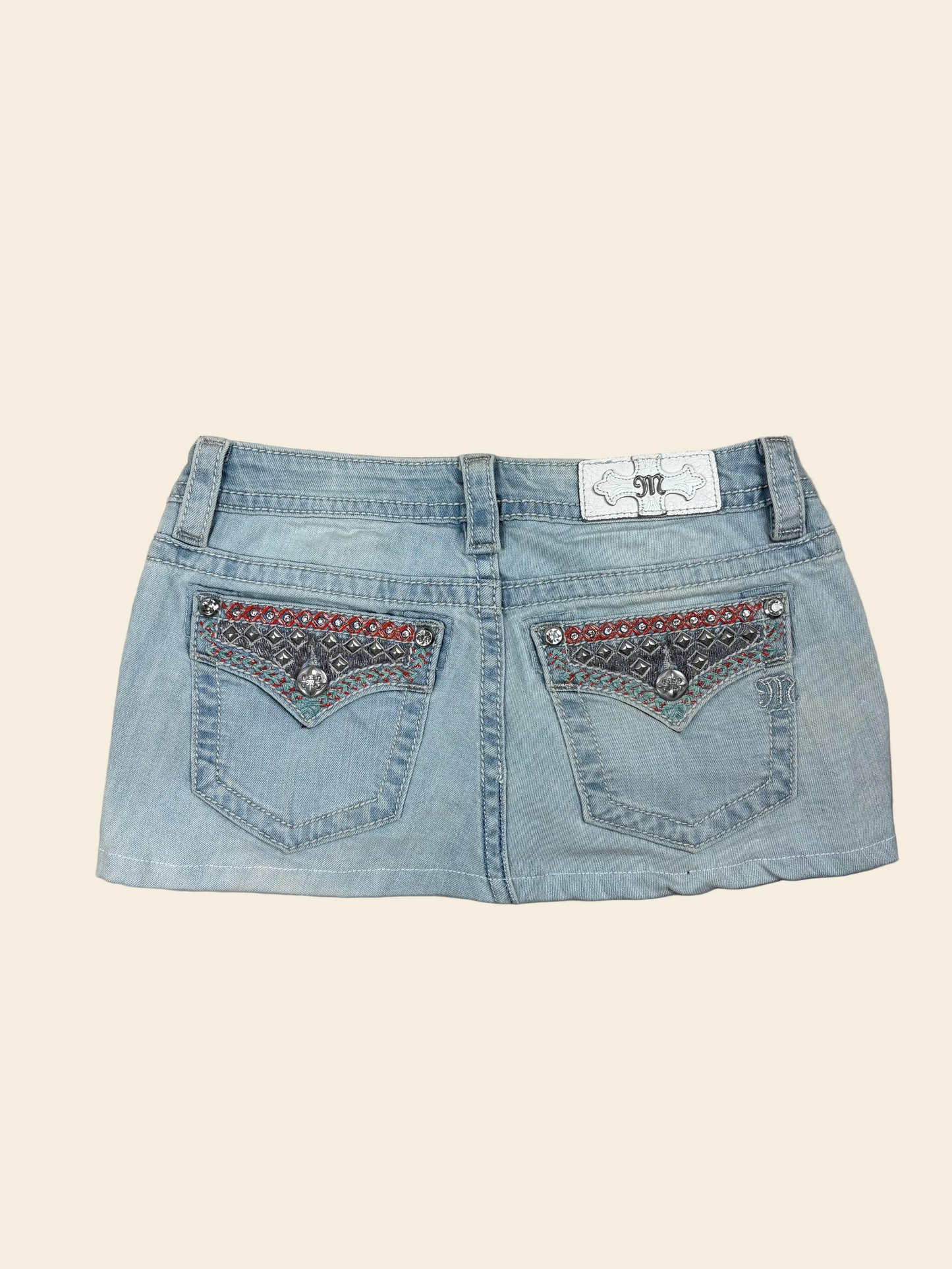 Miss Me Low Waist Mini Skirt Hellblau · W26