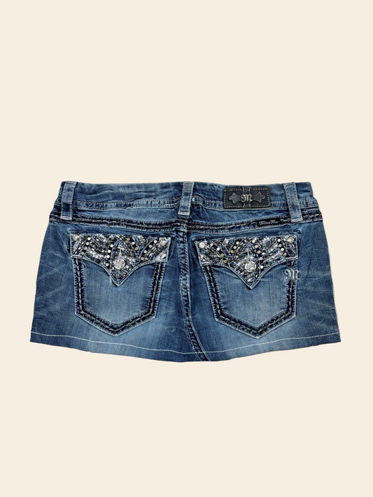 Miss Me Denim Mini Skirt · W31