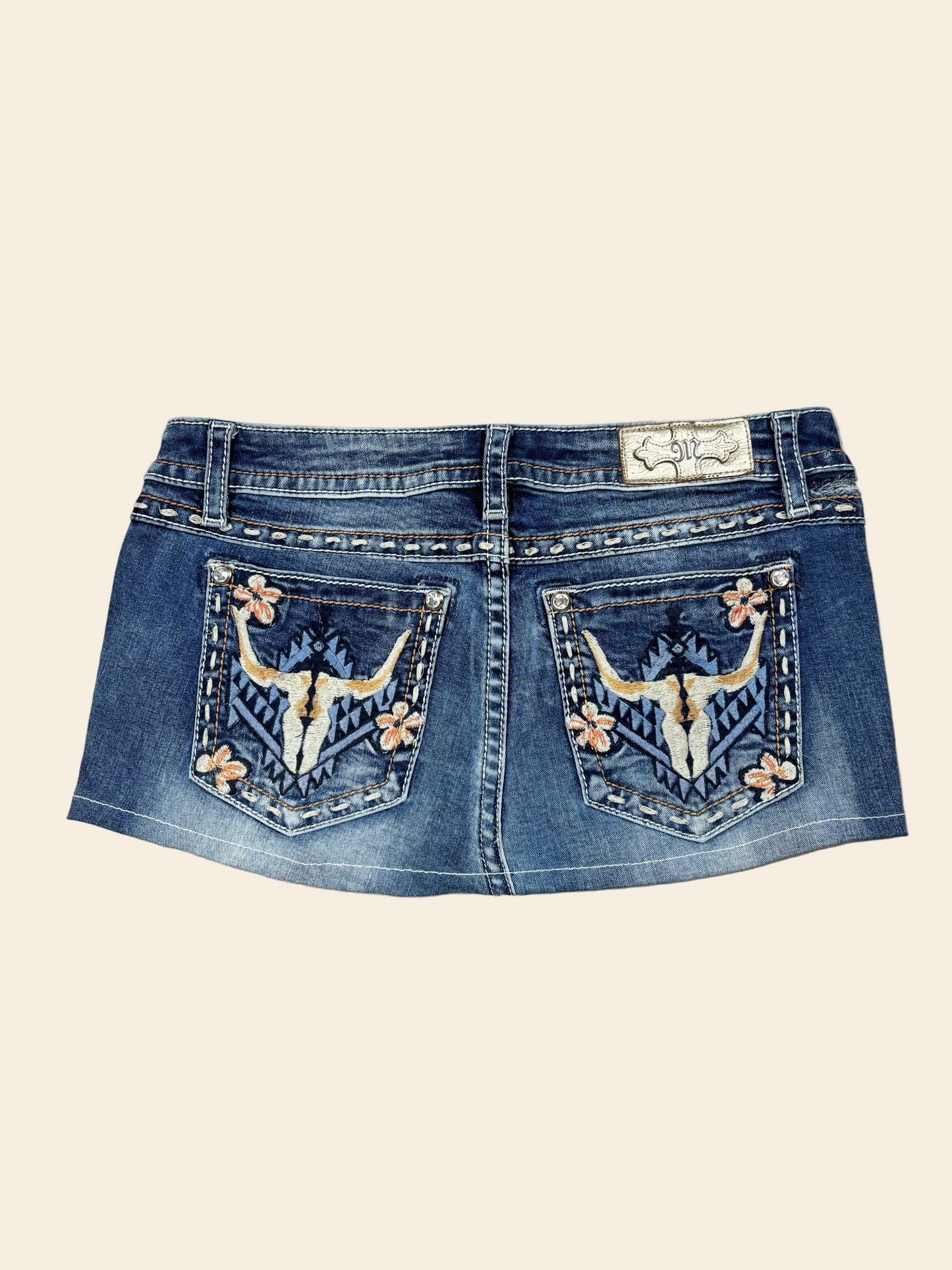 Miss Me Denim Mini Skirt · W32