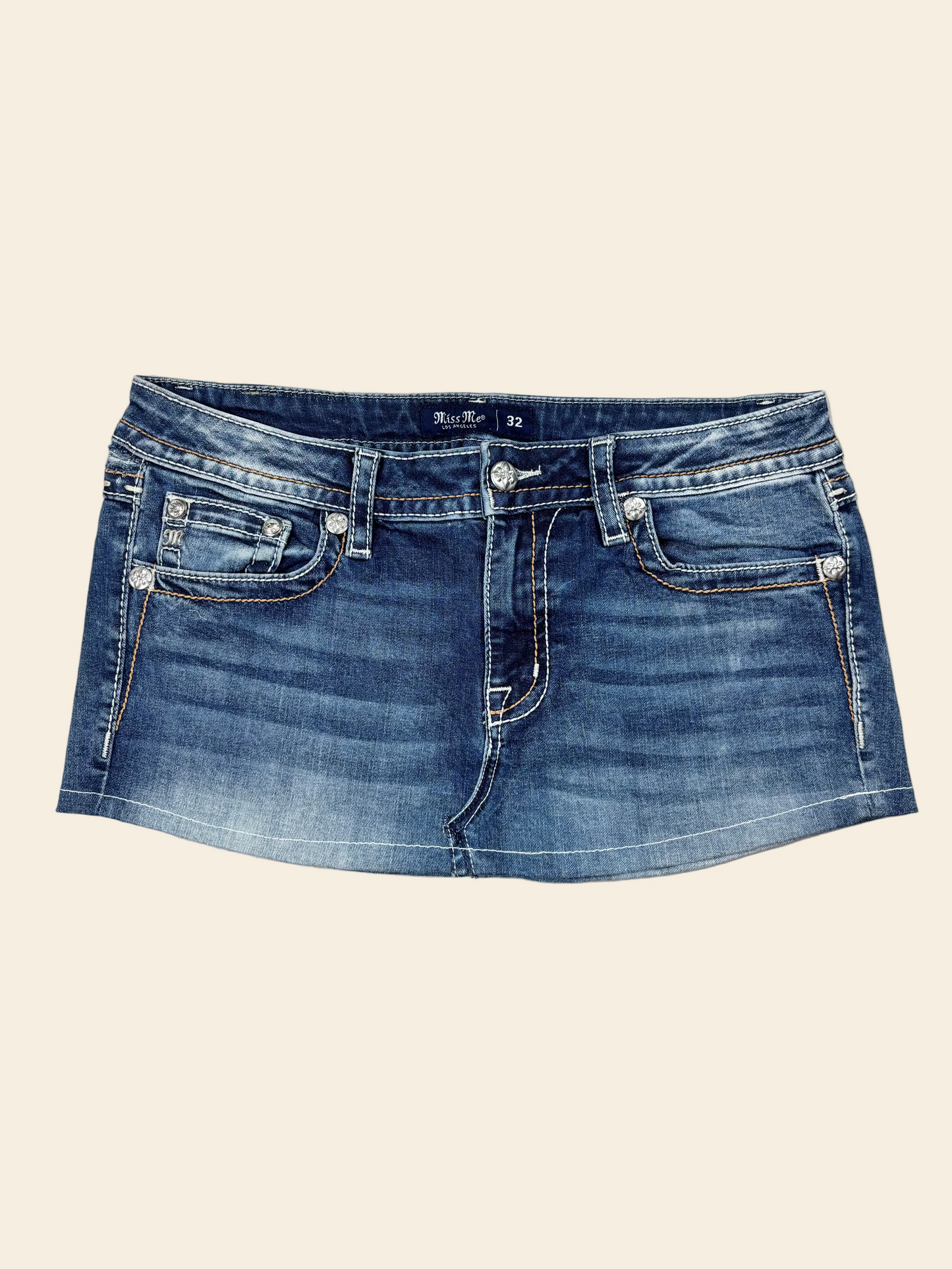 Miss Me Denim Mini Skirt · W32