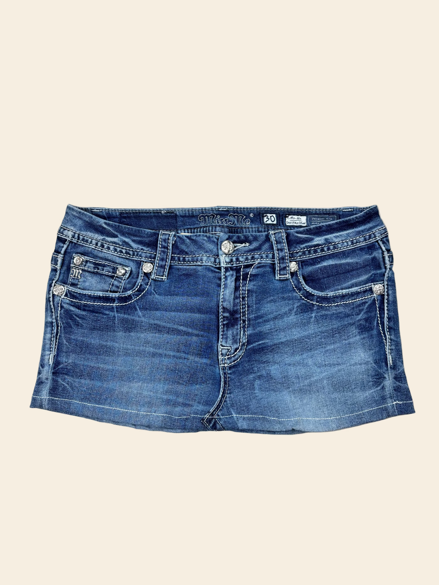 Miss Me Denim Mini Skirt · W30