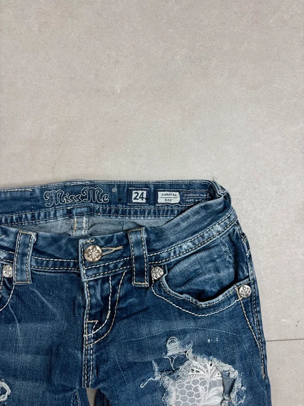 Miss Me Low Waist Bootcut Jeans Blau · W24