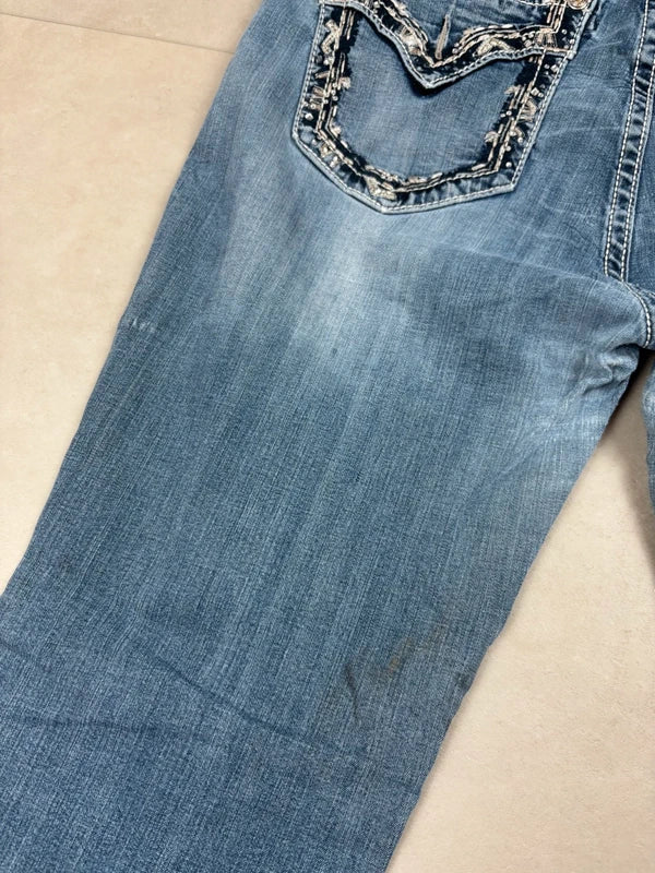 Miss Me Mid Waist Bootcut Jeans Blau · W36