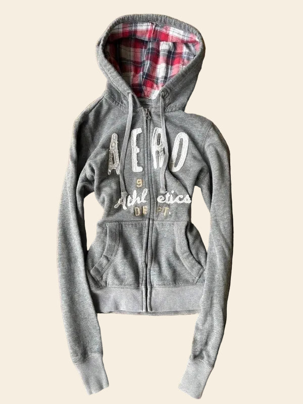 Aéropostale Zip-Hoodie Grau · M