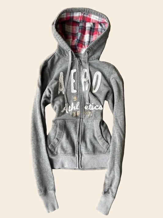 Aéropostale Zip-Hoodie Grau · M