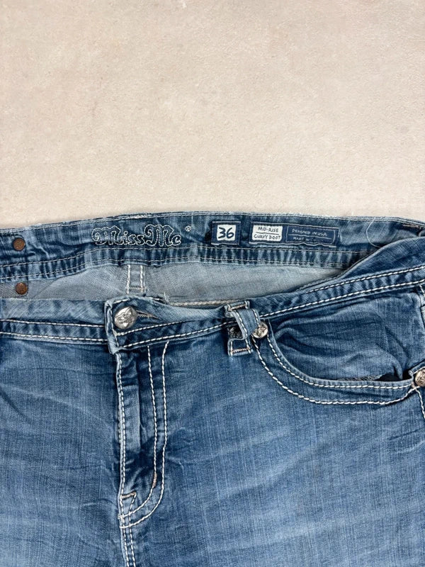 Miss Me Mid Waist Bootcut Jeans Blau · W36