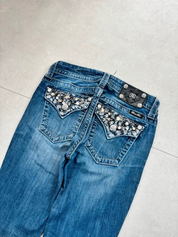 Miss Me Bootcut Jeans Blau · W26