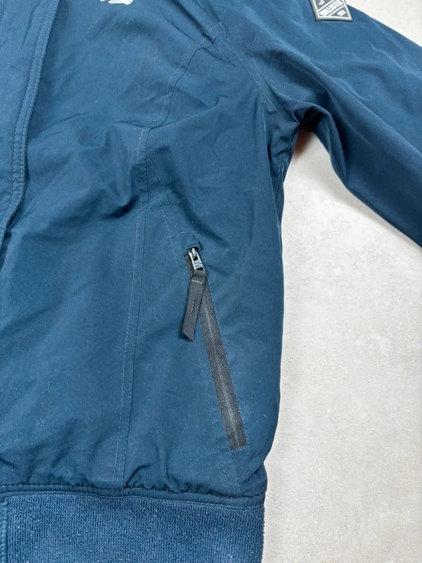 Hollister Winter-/Übergangsjacke Navy mit Kapuze · M
