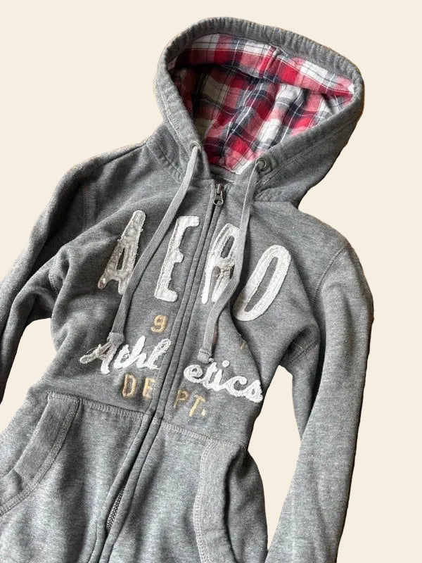 Aéropostale Zip-Hoodie Grau · M